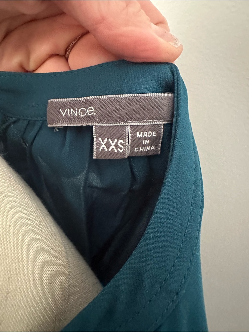Vince Teal Sleeveless Shell Top
